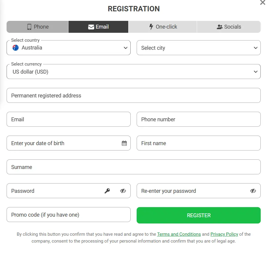 Full Registration Form Full Registration Form