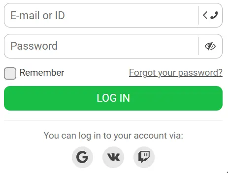 Log In Form 888Starz Log In Form 888Starz