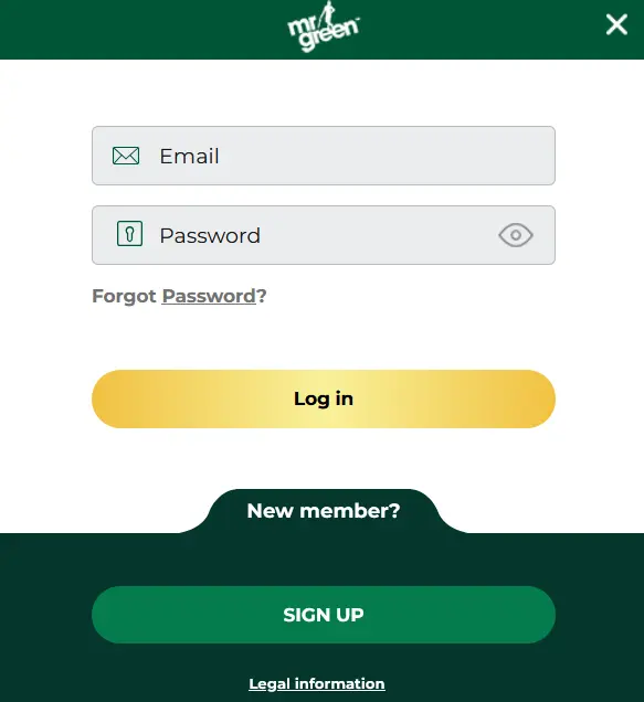 Mr Green Authorization Mr Green Authorization