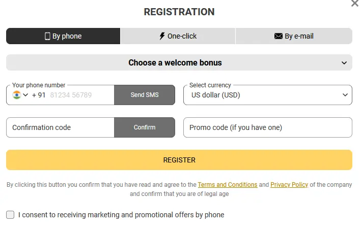 Phone Registration at Melbet Phone Registration at Melbet