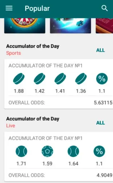 22Bet Android Accumulator of the Day 22Bet Android Accumulator of the Day