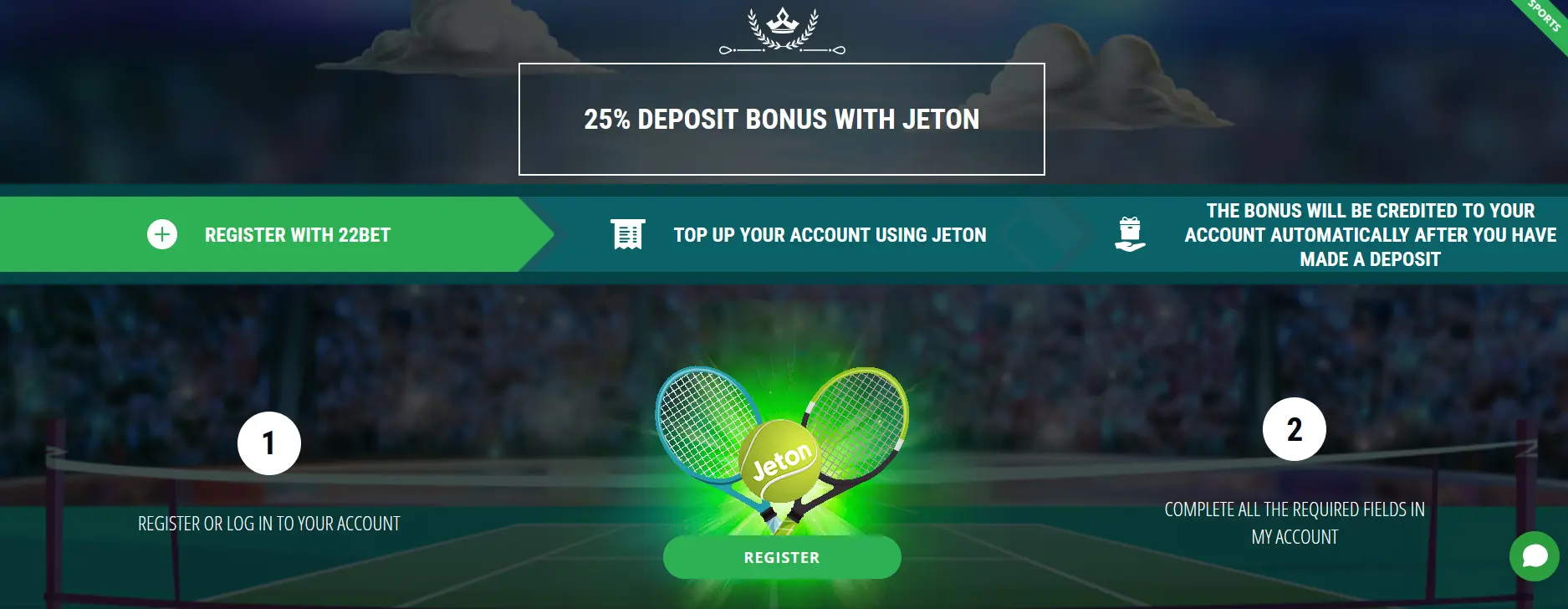 Jeton Deposit Bonus - 25% Extra Rewards - 22Bet Jeton Deposit Bonus - 25% Extra Rewards - 22Bet